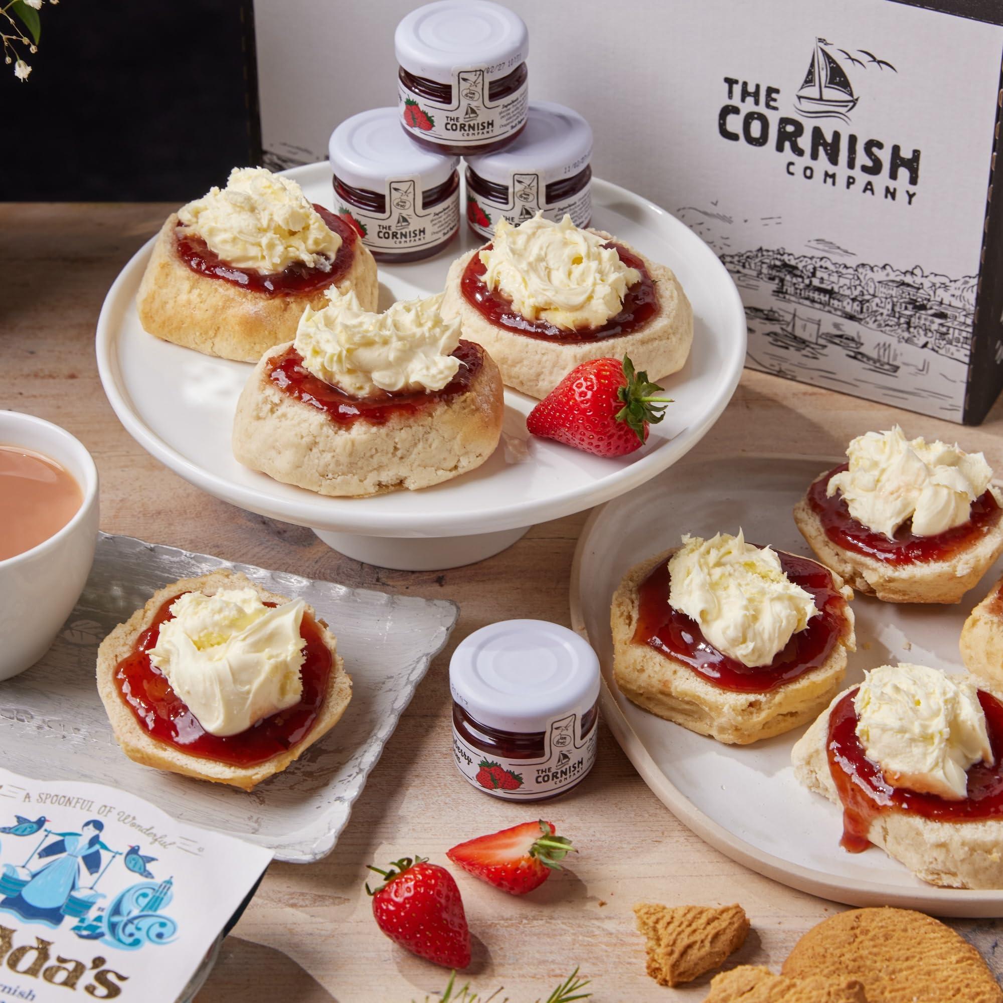 The Cornish Company The Cornish Company Afternoon Tea Hamper  Deluxe Tea Set Hamper Gifts for Women Includes Fresh Scones, Biscuits  Birthdays, Anniversaries & Special Occasions