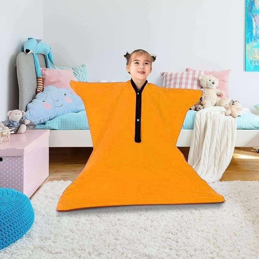 tylxayoxa Sensory Body Sock for Adult, 65"x29" Full-Body Wrap Stretchy Body Sox to Relieve Stress for Adult with Autism, Anxiet(Orange,M)