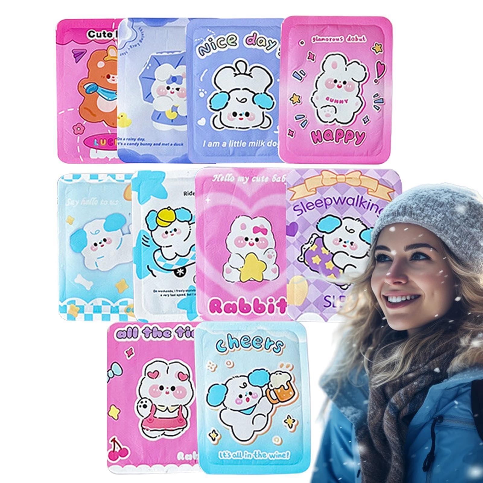 FreshCart Basics Adhesive Heating Pad | Heat Patches - Body Warmer Stickers, Lasts 10 Long Hours, Heat Patches for Back, Abdomen, Hands, Animal Pattern Design