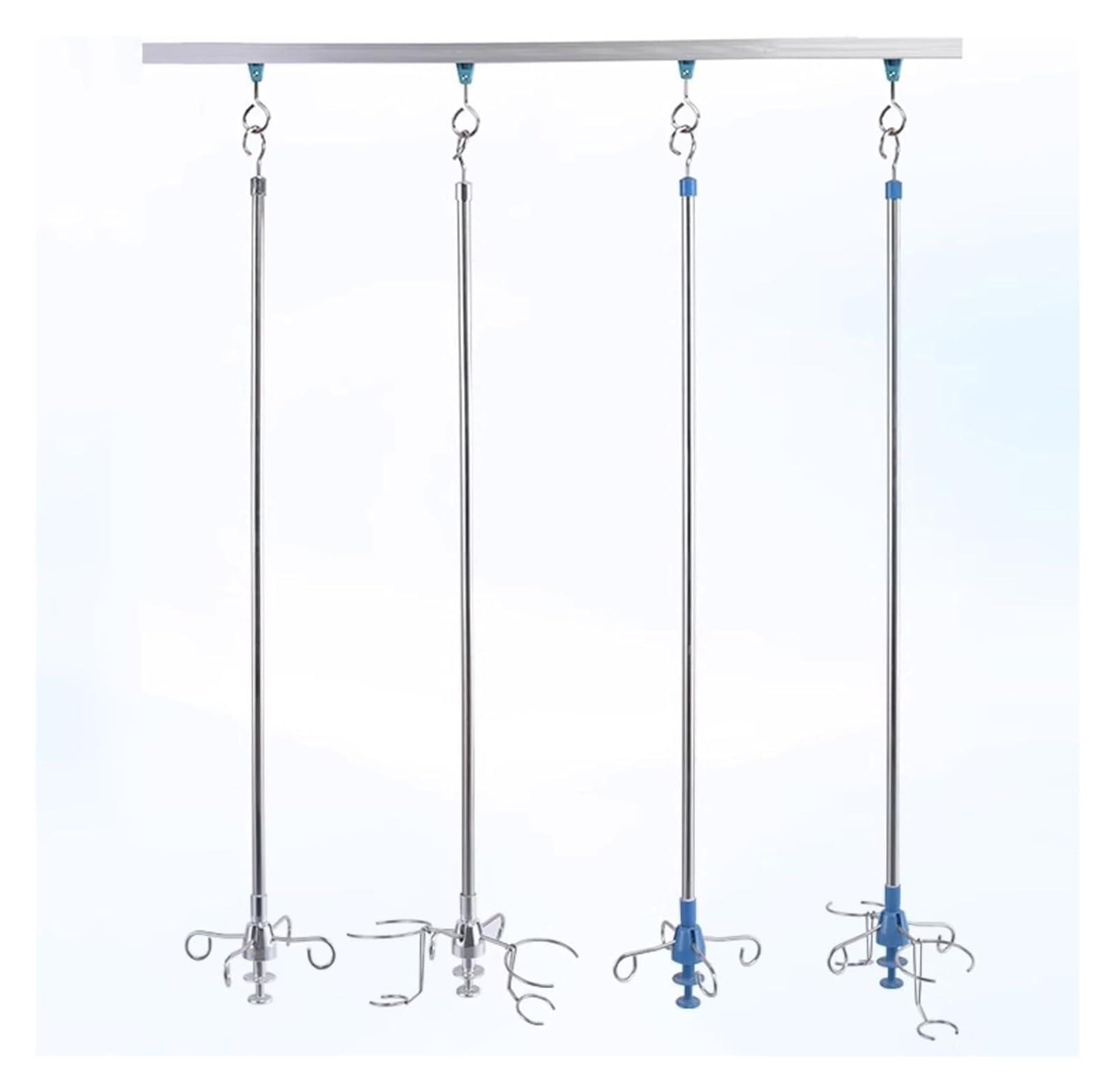 FreshCart Basics IV Pole,IV Pole with Wheels Adjustable IV Stand Medical IV Poles TelescopingStainless Steel IV Stand(Gray1,100 cm Track)