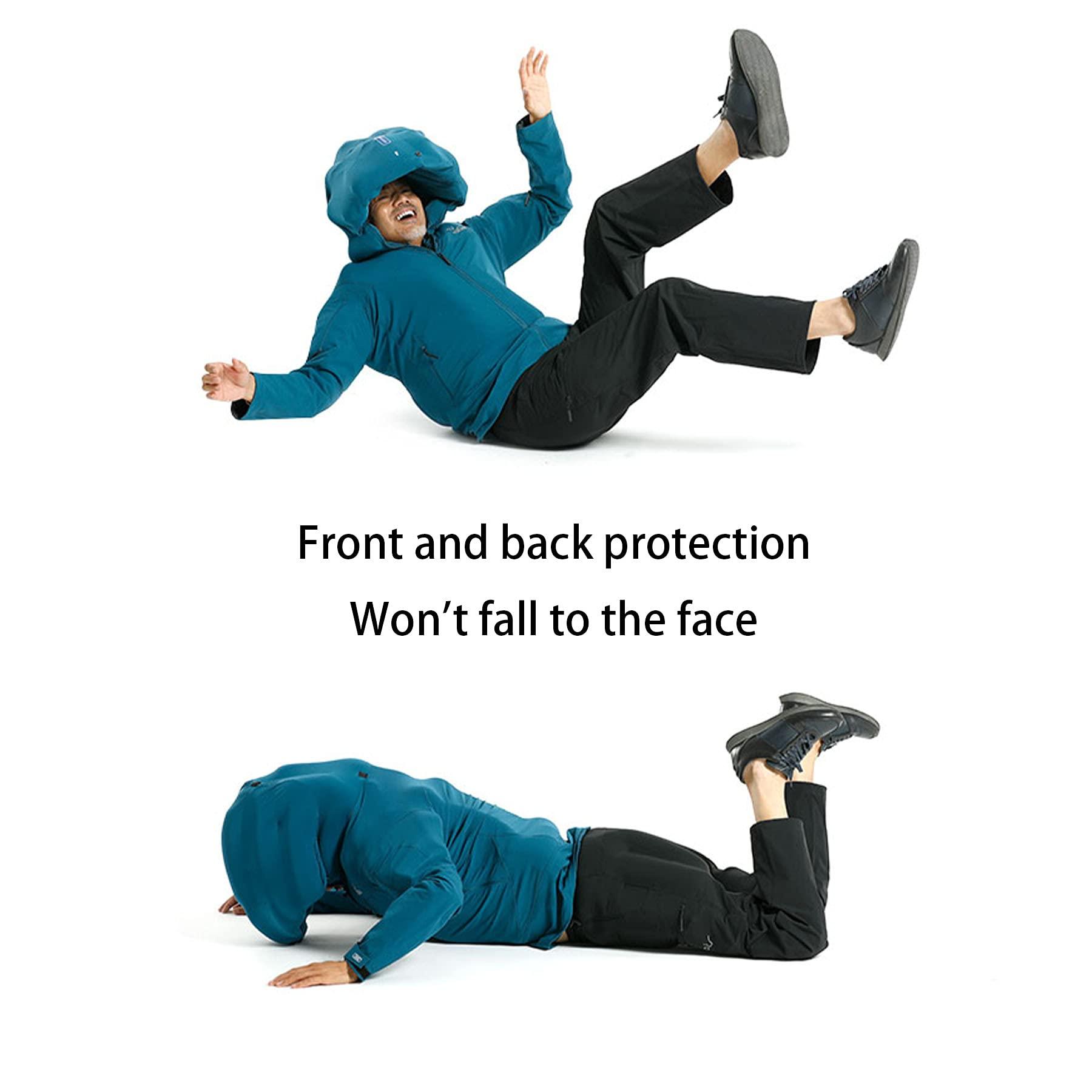 WILLQ WILLQ Anti-fall Airbag Suit Elderly Intelligent Anti-fall Airbag 0.18s Pop Up Protection Head Protection Cap Lumbar Support Belt Strict Detection of Your Body Data Without Co2 Cylinder,Women,L