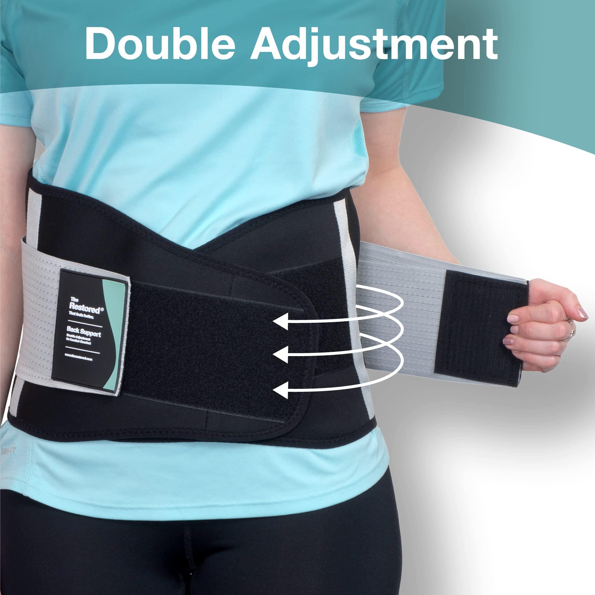 The Restored The Restored Back Brace, Back Support Belt, Back Pain Belt, Back Braces for Lower Back Pain, Lower Back Support for Women and Men, Lumbar Supports, Sciatica Back Support, Lower Back Pain Relief (L)