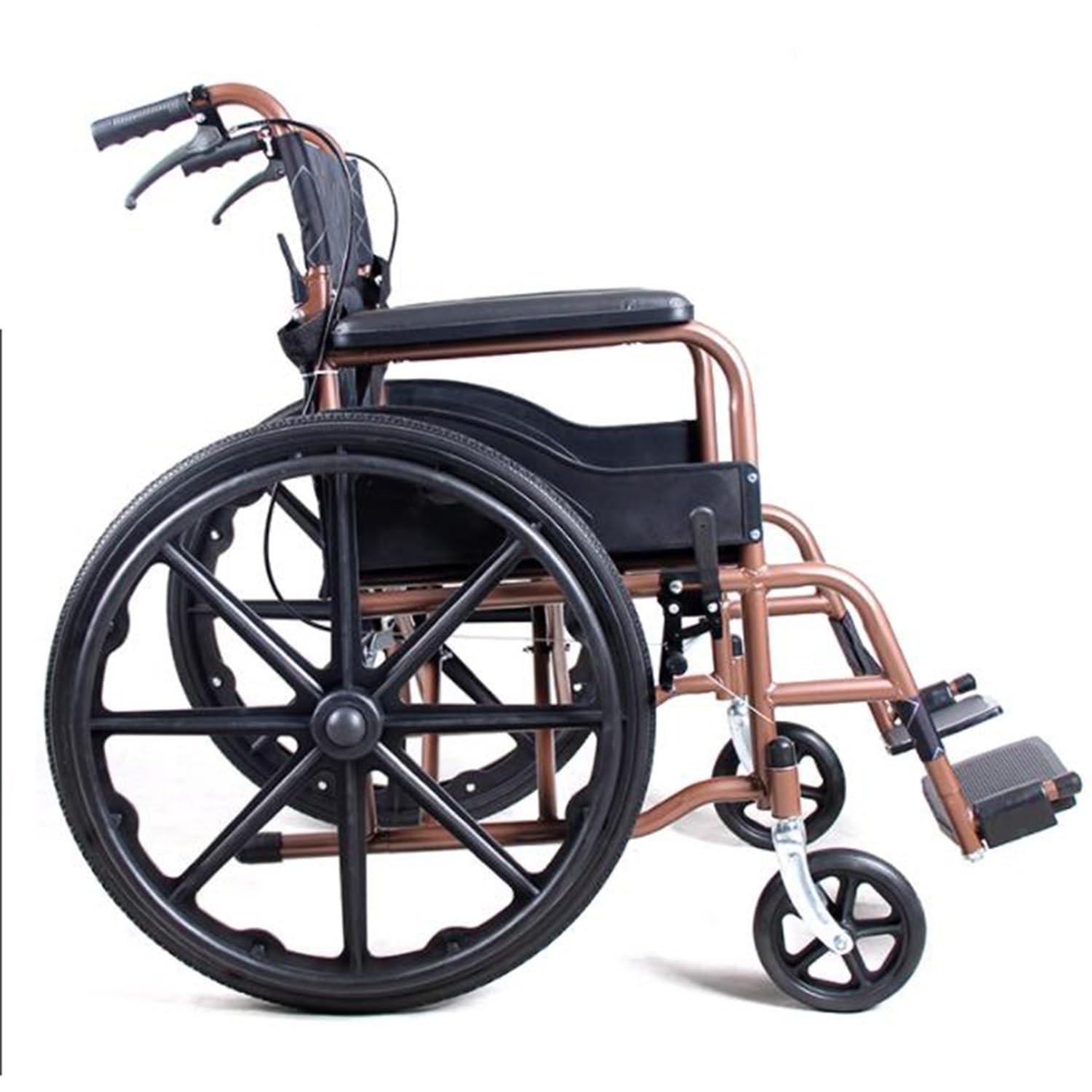 W.H HOME 24" Wheelchair Wheels Non-Pneumatic (Pair), 241 3/8 Rear Wheel Replacement Parts, Polyurethane Solid Tires for Most Manual Wheelchairs, 12mm Bearing Hole