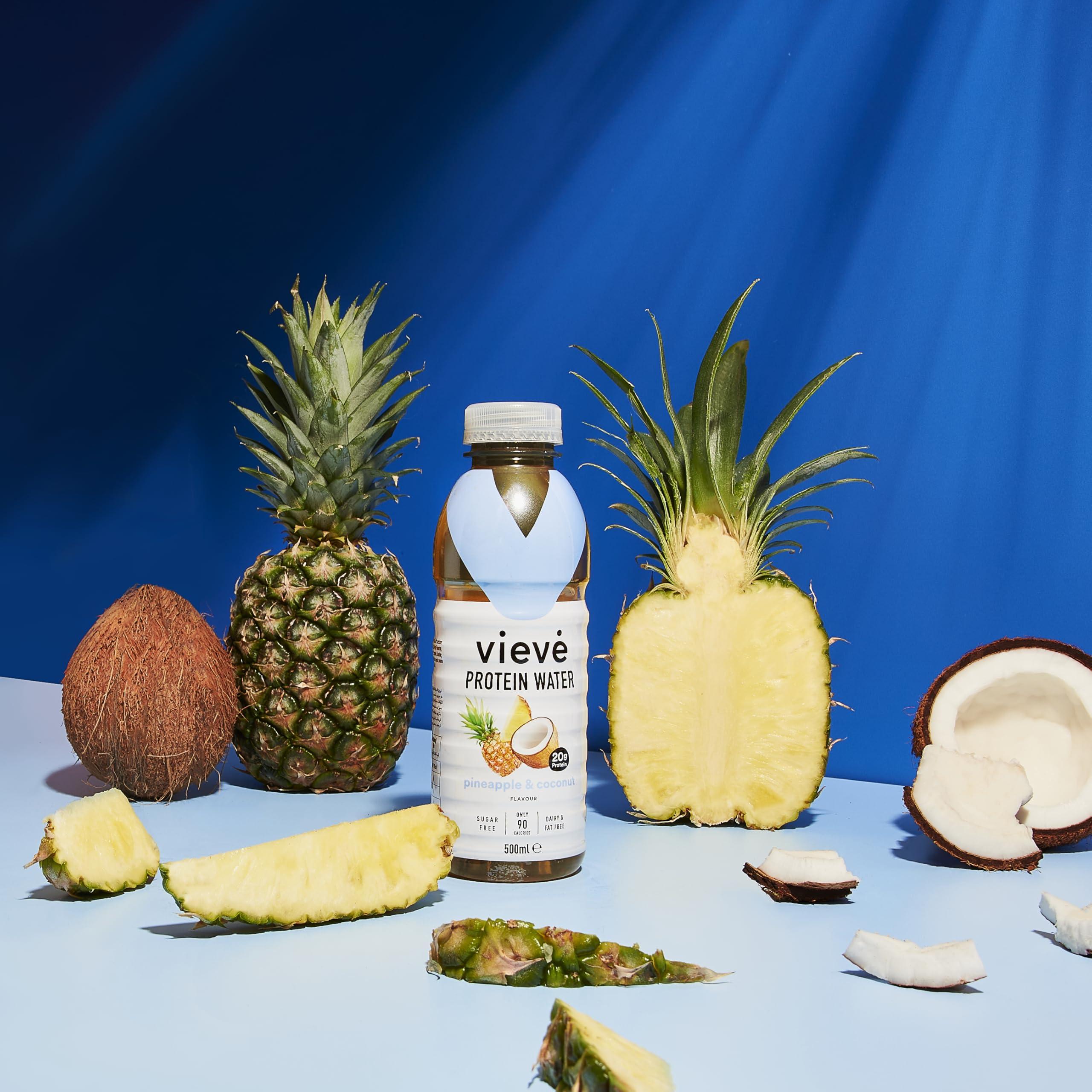 Vieve Vieve Protein Water 10x500ml - Mixed Variety Flavour Pack 20g Protein, Sugar Free, Fat Free & Dairy Free A Ready to Drink Alternative to Protein Powders & Shakes 10 Pack (2 per Flavour)