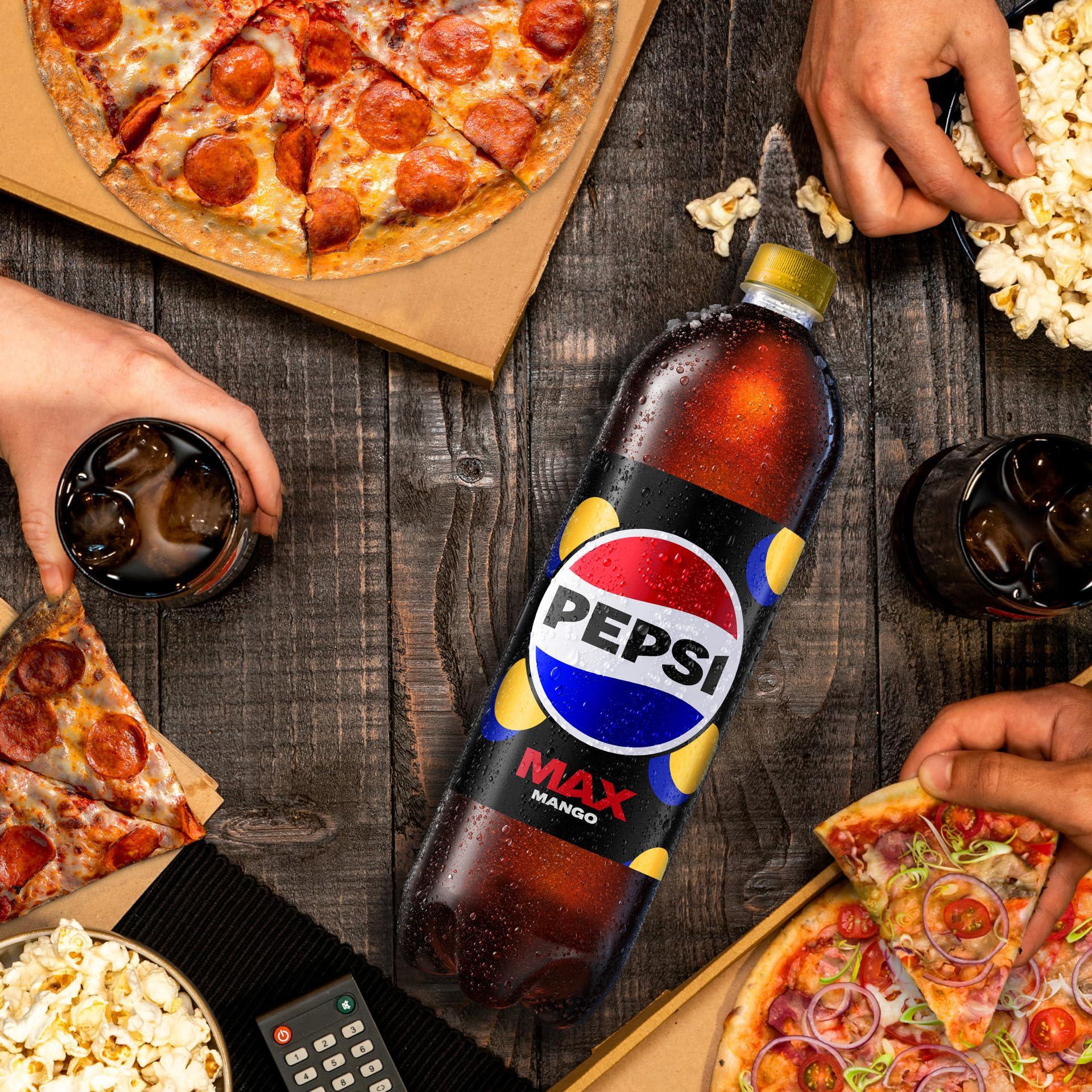 Pepsi Pepsi Max Mango No Sugar Cola Bottle 2L (Pack of 8)