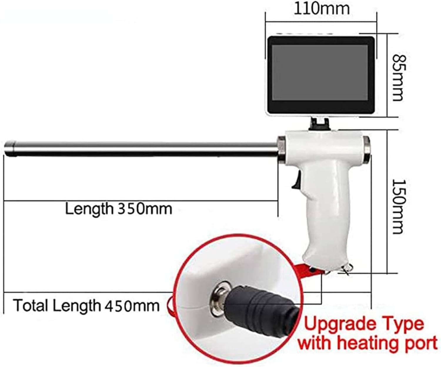 GTANND GTANND Visual Cow Artificial Insemination Gun Kit,Cow Veterinary Breeding Kit,Visual Endoscope Breeding Kit,With Camera Rotatable Screen For Farm/Ranch