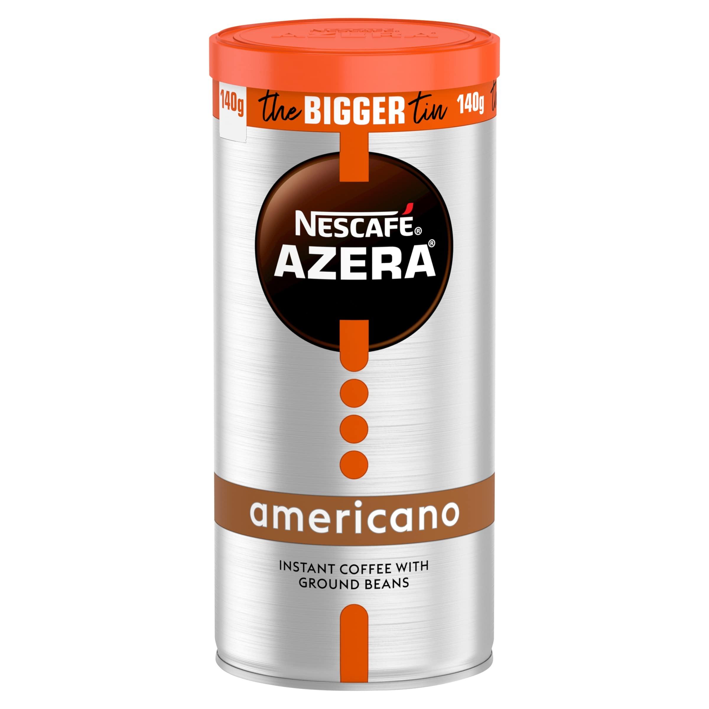 NESCAF Nescafe Azera Americano Instant Coffee 140g (Pack of 6) & Nescafe Azera Americano Decaff Instant Coffee 90g