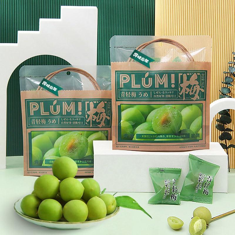 wasailuo Crisp green plum116g/bagSour crisp cold fruit fruit,candied fruit sour plum, fresh fresh plum, Chinese snack gift, fruit snack (5bags)