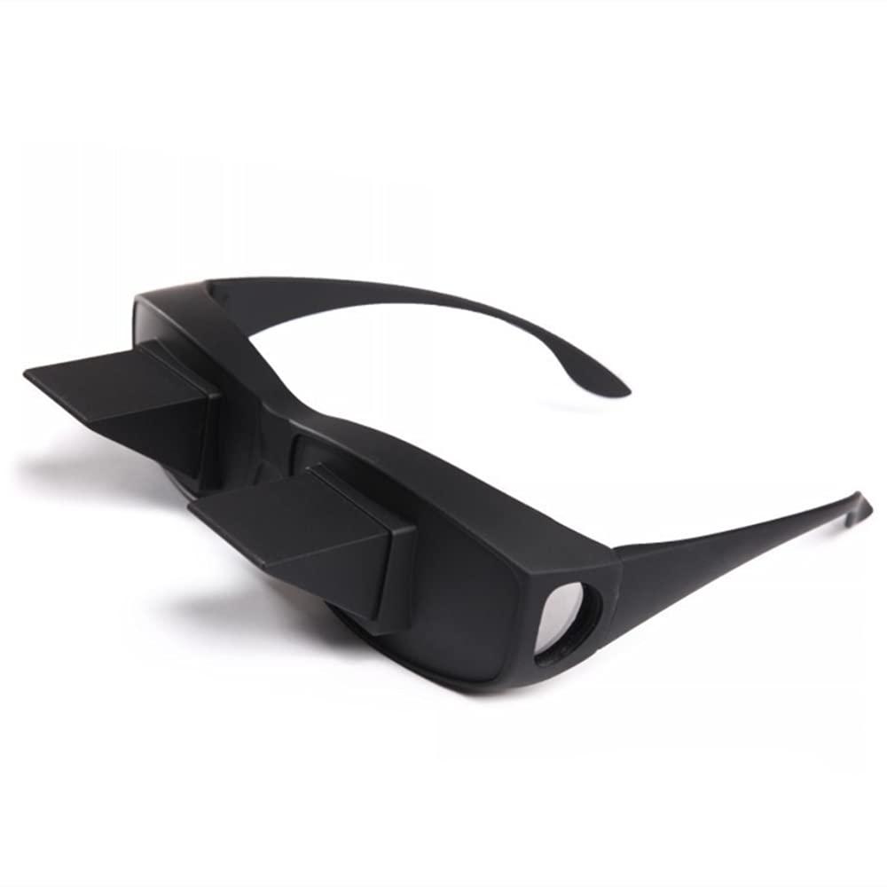 heeguosons Lazy Readers Glasses, Bed Prism Spectacles Horizontal Mirror Lazy Glasses Lazy Eye Glasses for Laying Down Reading, Watch TV, Play Phone Games in Bed
