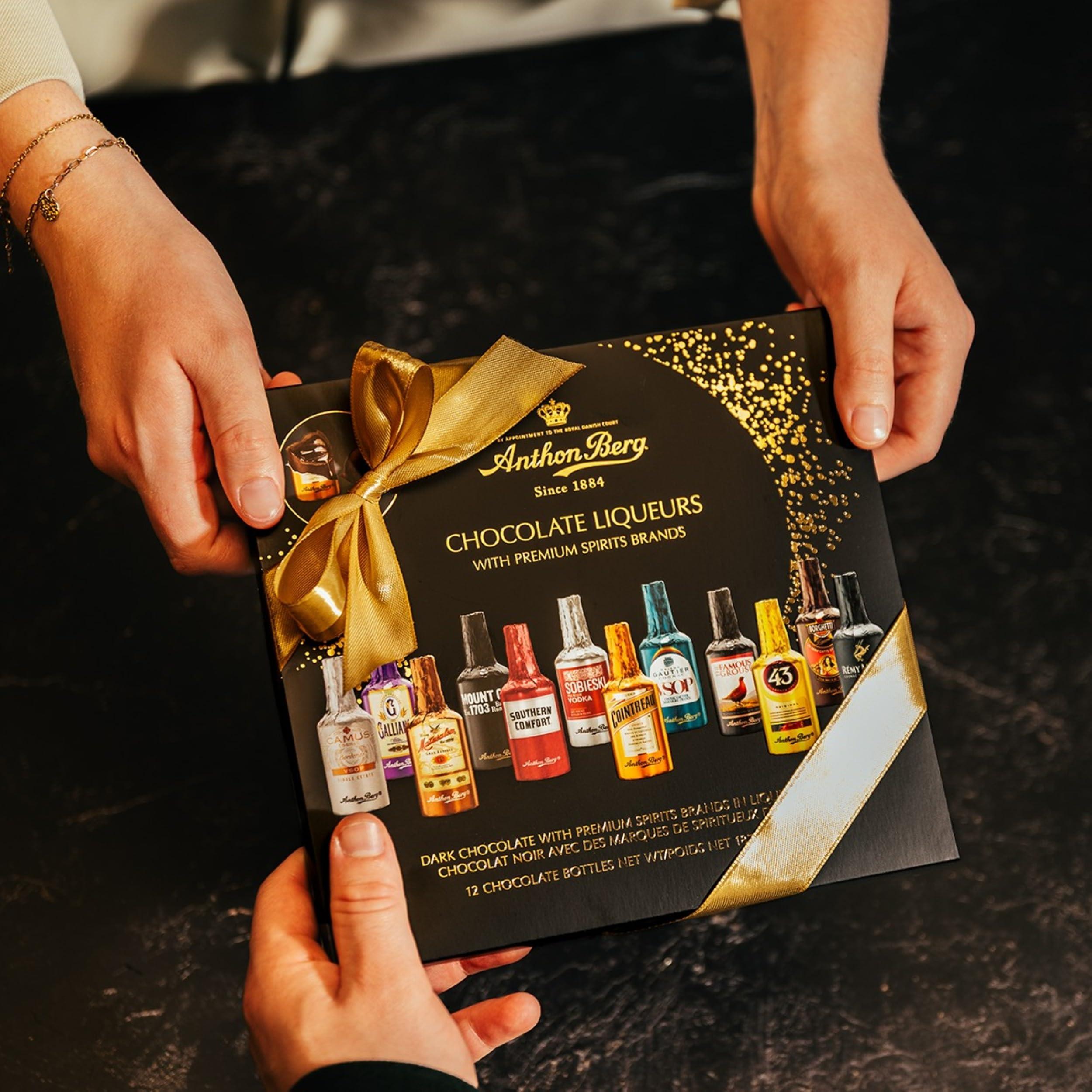 Anthon Berg Anthon Berg - Chocolate Liqueurs - Famous Liqueur Brands - 12 bottles 187g - With a Delicious Liquid Filling