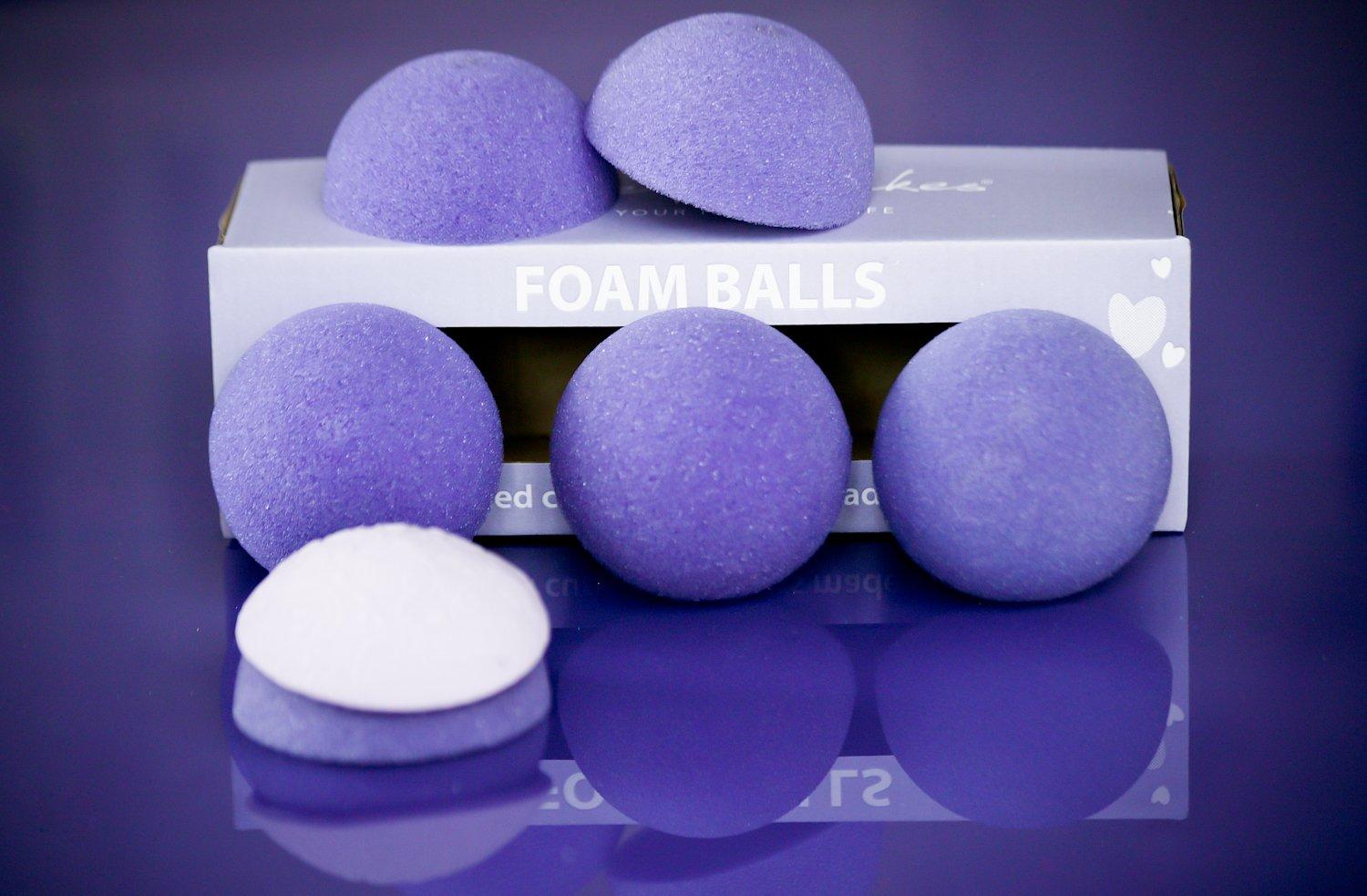 Purple Cupcakes Foam Balls for Domed Cupcake Toppers (Box 6)