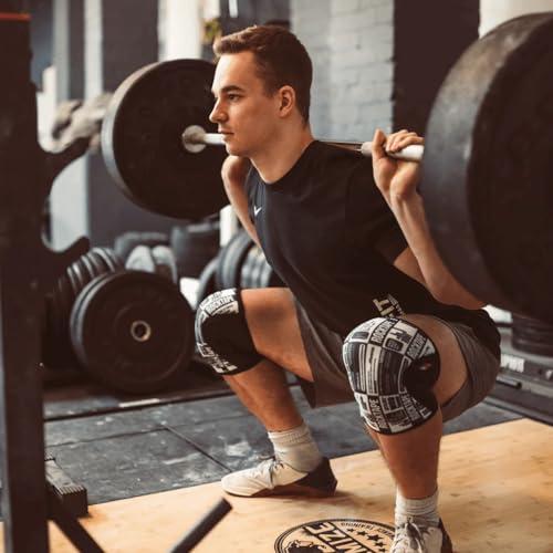 RockTape RockTape Assassins Knee Sleeves 7mm - Durable Neoprene for Compression, Warmth, and Stability in Functional Fitness, Black Skull, Small