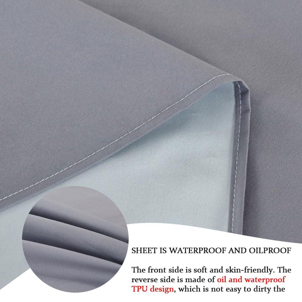 Morbuy Morbuy Waterproof Massage Bed Cover Sheet, Beauty Bed Cover with Face Hole Soft Washable SPA Massage Table Face Towel Suitable for Salons SPA and Therapists (230x120cm,White)