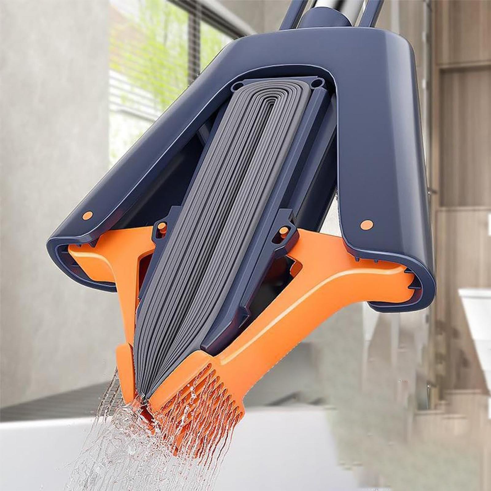 FreshCart Basics Sponge Mop, With 2 Sponge Head Refills, PVA Sponge Squeeze Roller Mop For Cleaning Floors, Efficient Cleaning Absorbent Sponge Mop, Home Cleaning Tools, For Cleaning Laminate, Tile