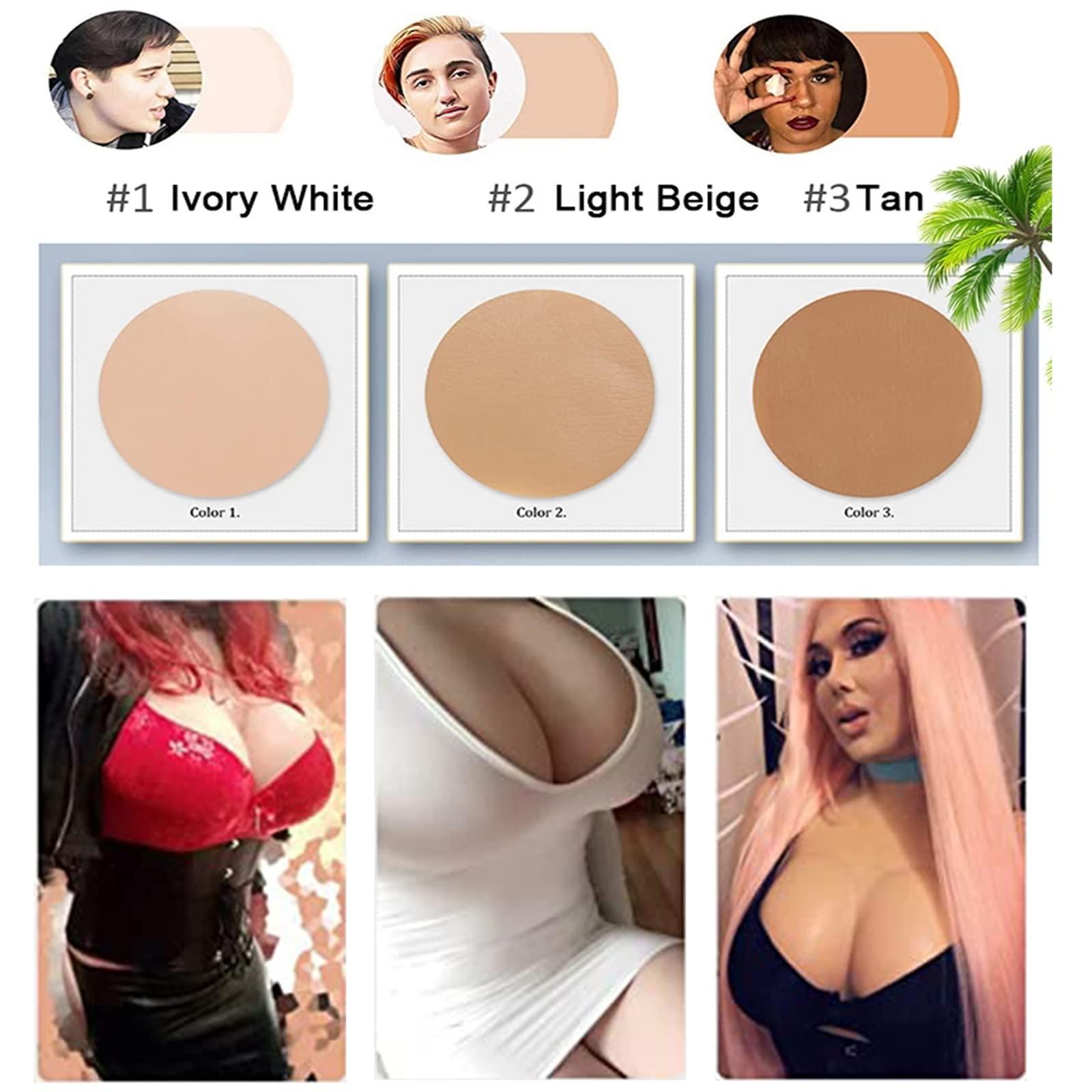 XSWL XSWL Silicone Breast Forms Realistic Huge Boobs H cup Artificial Breastplate for Crossdressers Transgender Cosplay,Tan