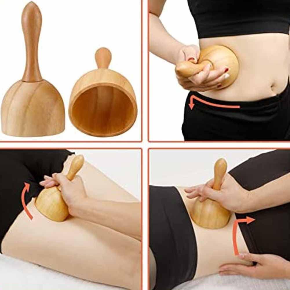 Yumin YUMIN Wood Cupping Therapy Massage Tools Cup,Lymphatic Drainage Massager Tools for Wood Therapy Body Anti-Cellulite Cup