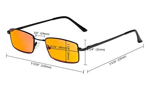 Eyekepper Eyekepper Blue Light Blocking Reading Glasses with Orange Tinted Filter Lens for Night Use - Memory Titanium Bridge Computer Readers Women Men -Gold +1.75