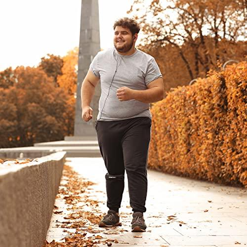 KARM KARM Plus Size Knee Support XXL XXXL 3XL 4XL 5XL 6XL for Obese People - Patella Tendon Knee Strap Brace for Joint Pain, Running, Extra Large Big Legs Women & Men (Plus Size, Black Single)