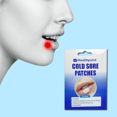 Healthpoint Healthpoint Cold Sore Patches, Pack of 15 Invisible Patches, Discreet Healing, Effective Protection Against Dirt and Bacteria, Prevents Spread of Cold Sores, Improves Hygiene, Breathable