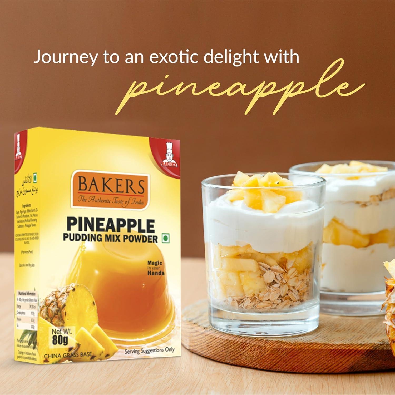 Generic Bakers Pudding Powder, Instant Dessert Mix (80g (Pack Of 3), Pineapple)