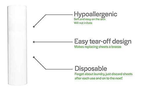 RSL89 1 Beauty-Spa-Medical Disposable Perforated Bed Cover Roll, Non-Woven Disposable Exam Bed Sheet Covers for Facial Bed Waxing Bed Exam Table Covers for Massage, Lash, Micro-needling, Tattoo Bed By RSL89