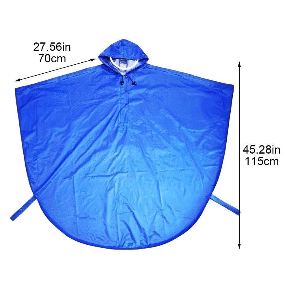 FreshCart Basics Waterproof Wheelchair Poncho Cover Full Body Coverage Reusable Wind Proof Cape with Hood for Mobility Scooter Wheelchairs