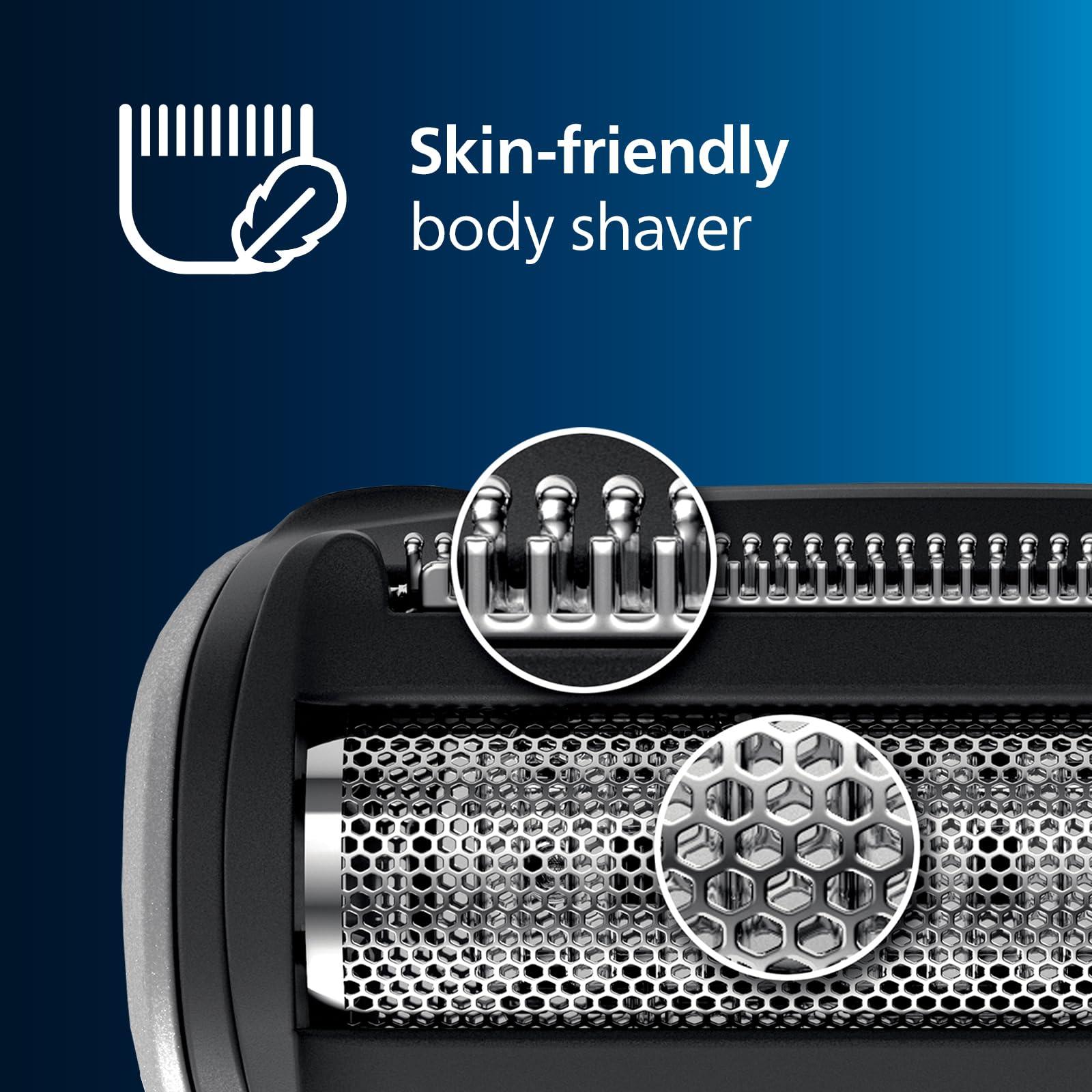 PHILIPS Philips Bodygroom Series 3000 Showerproof Groin and Body Trimmer, Close and Comfortable Shave, Complete Body Grooming, 50 Min. Runtime, Model BG3017/01