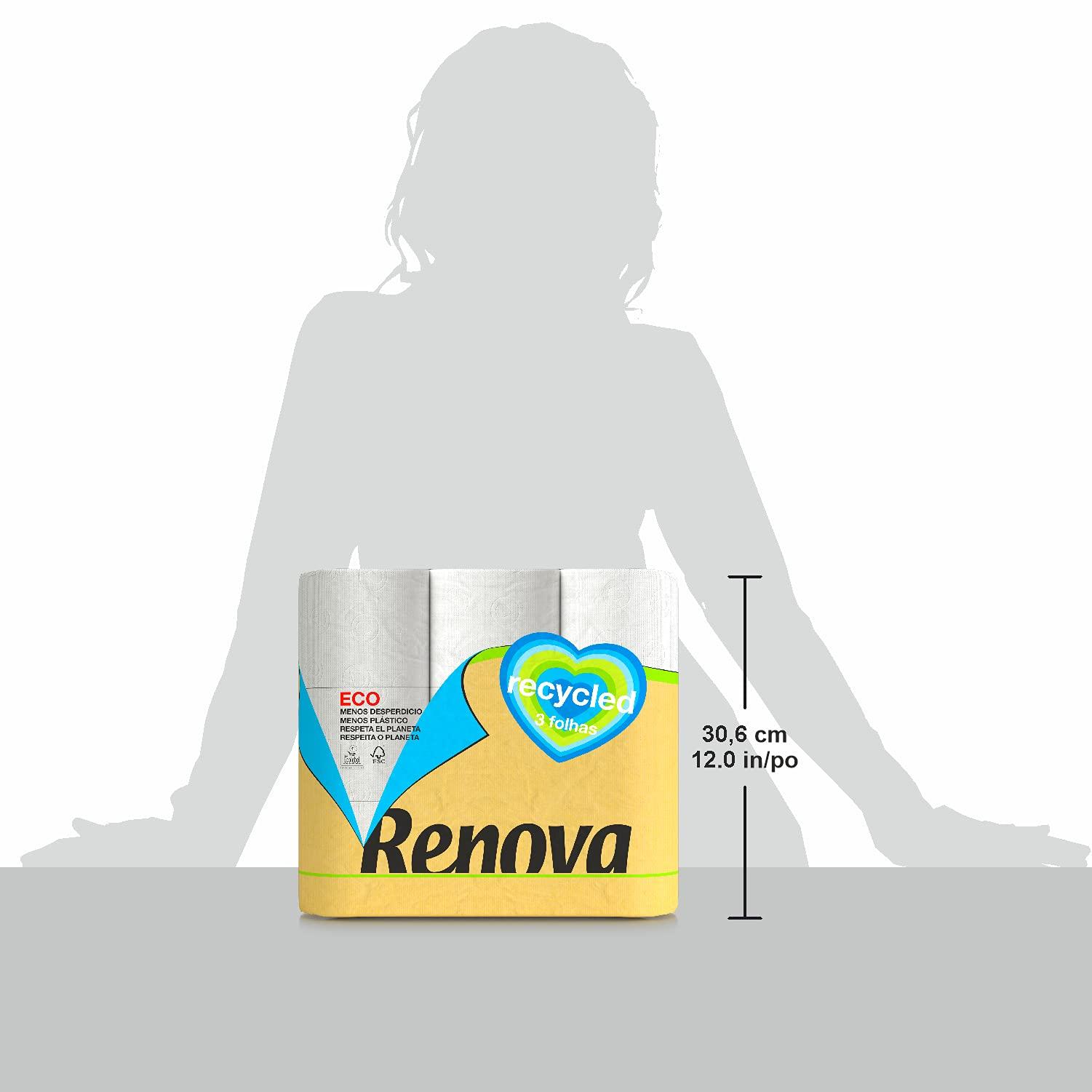 Renova Renova Toilet Paper 100% Recycled & Paper Pack 9 Units 921 g