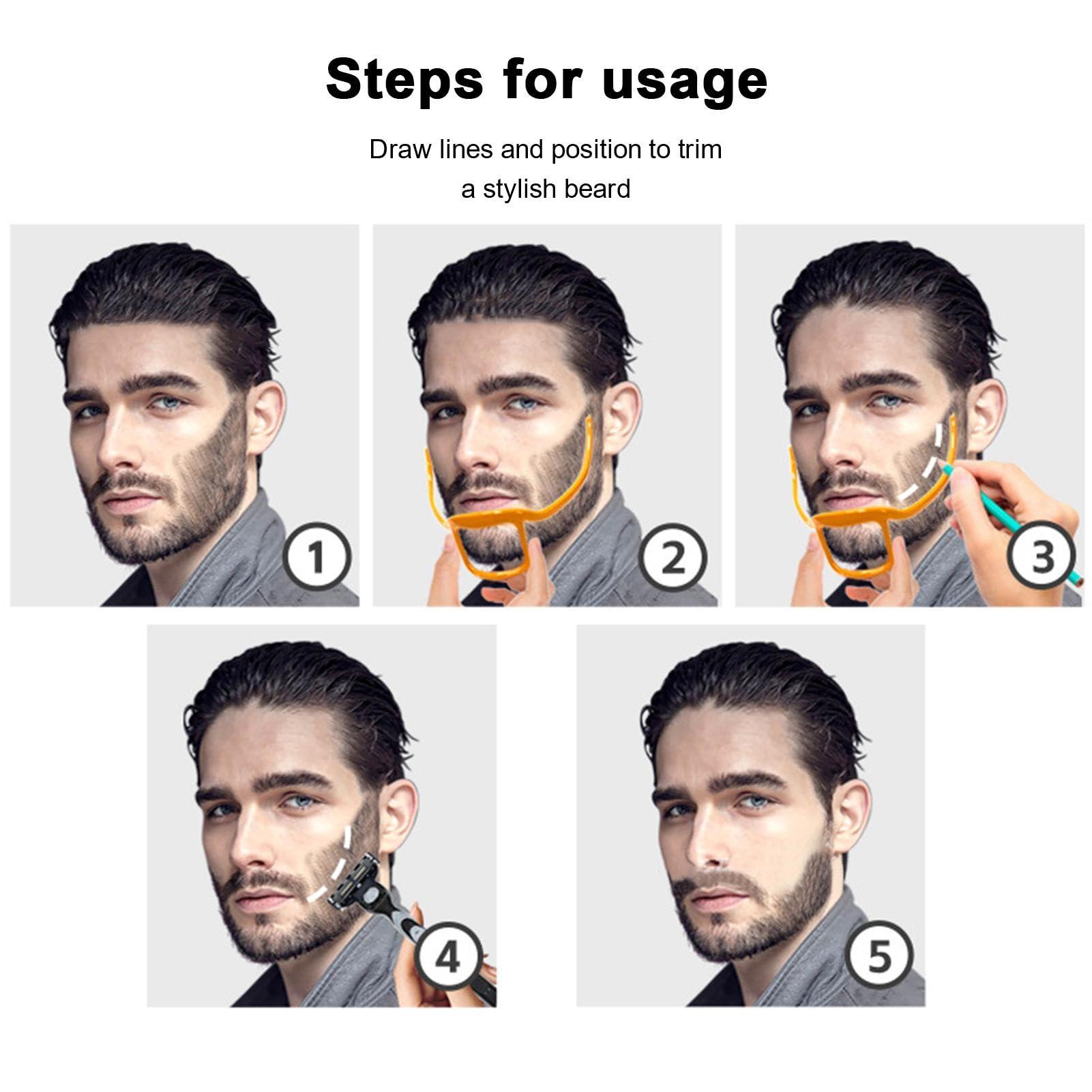 Generic Beard Trimmer Guide - Men\'s Beard Outline Stencil Shaper Trimmer - Multi-Beard Fit Beard Styling Tool for Goatee, French Beard, and Full Beard