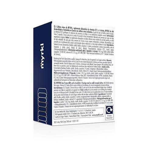 Myrkl Myrkl, Unique Formula Helps Reduce Tiredness and Fatigue | Probiotics, L Cysteine, and Vitamin B12 Helps with Morning Energy | Food Supplement, Natural, Vegan, 8 Capsules (2 in Each On-The-Go Sachet)