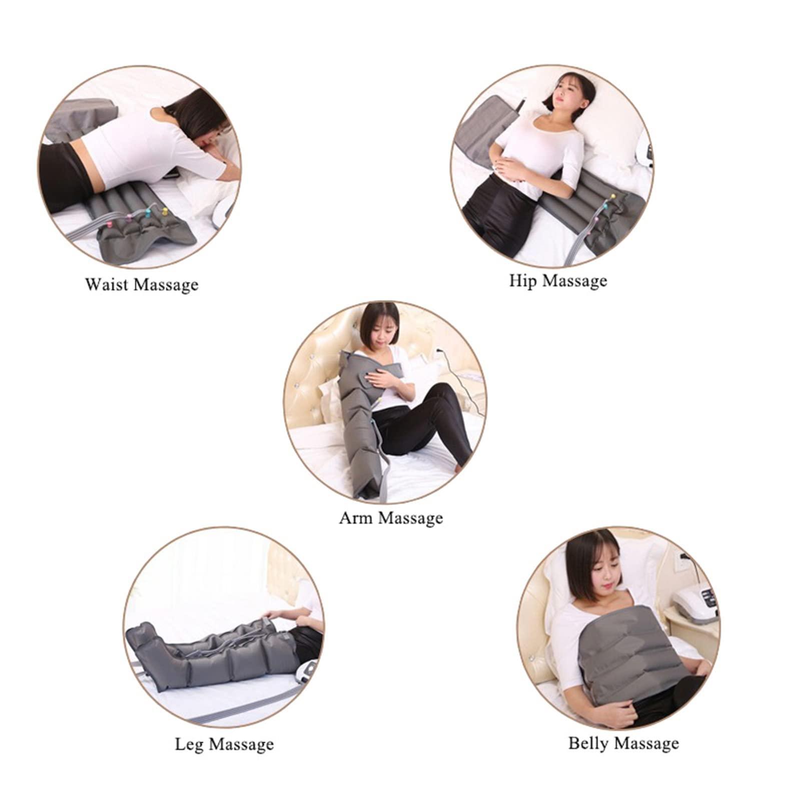 FreshCart Basics Leg Air Compression Massager for Circulation - Cavity Lymphatic Drainage Machine for Foot Ankles Calves, Electric Pain Relief Relaxation Tool for Legs and Waist