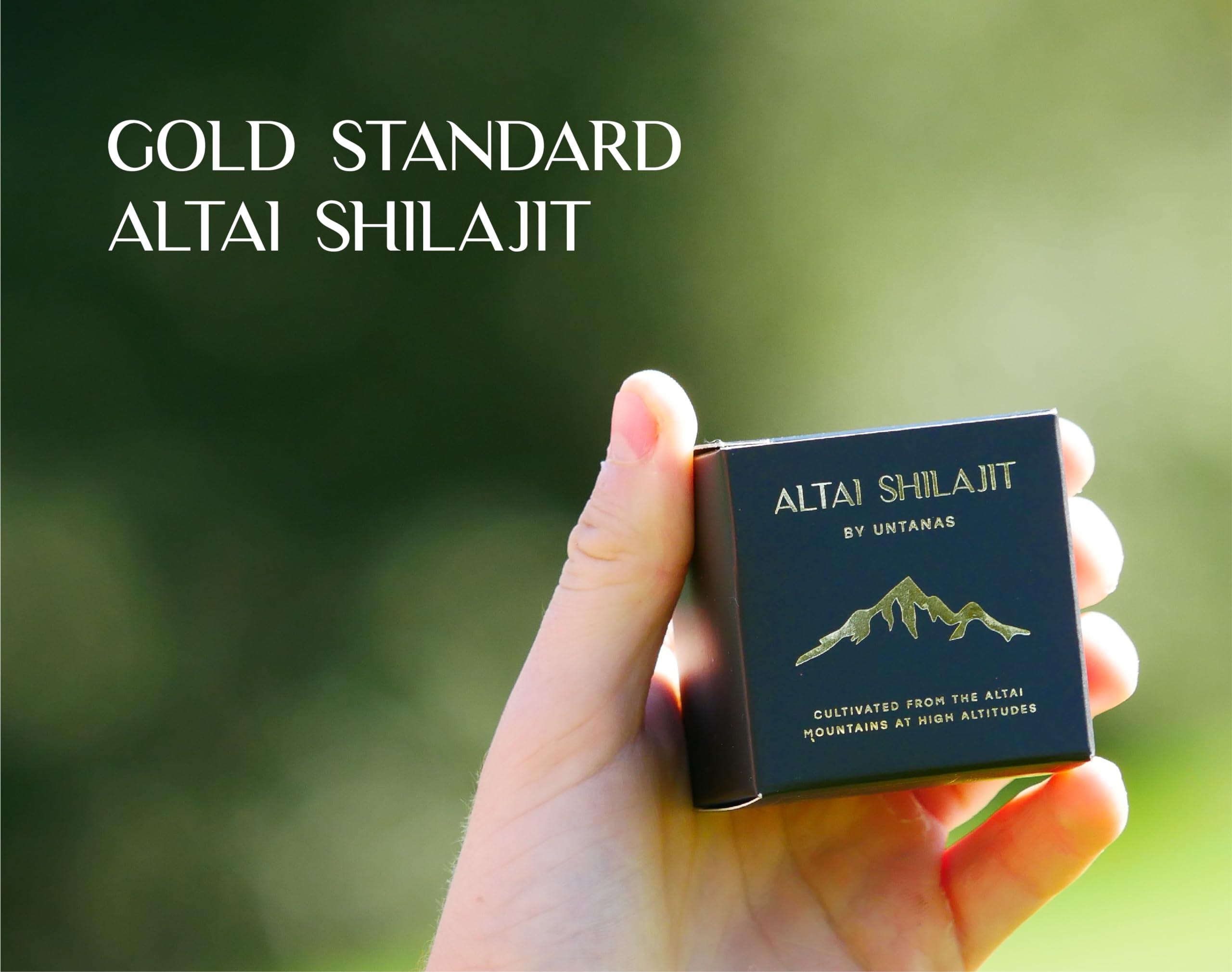 UNTANAS Altai Shilajit Resin - 50g Pure Shilajit - Gold Grade Shilajit - 6 Months Supply - for Vitality & Mental Clarity - Authentic Extraction Method - Fulvic Acid + Humic Minerals