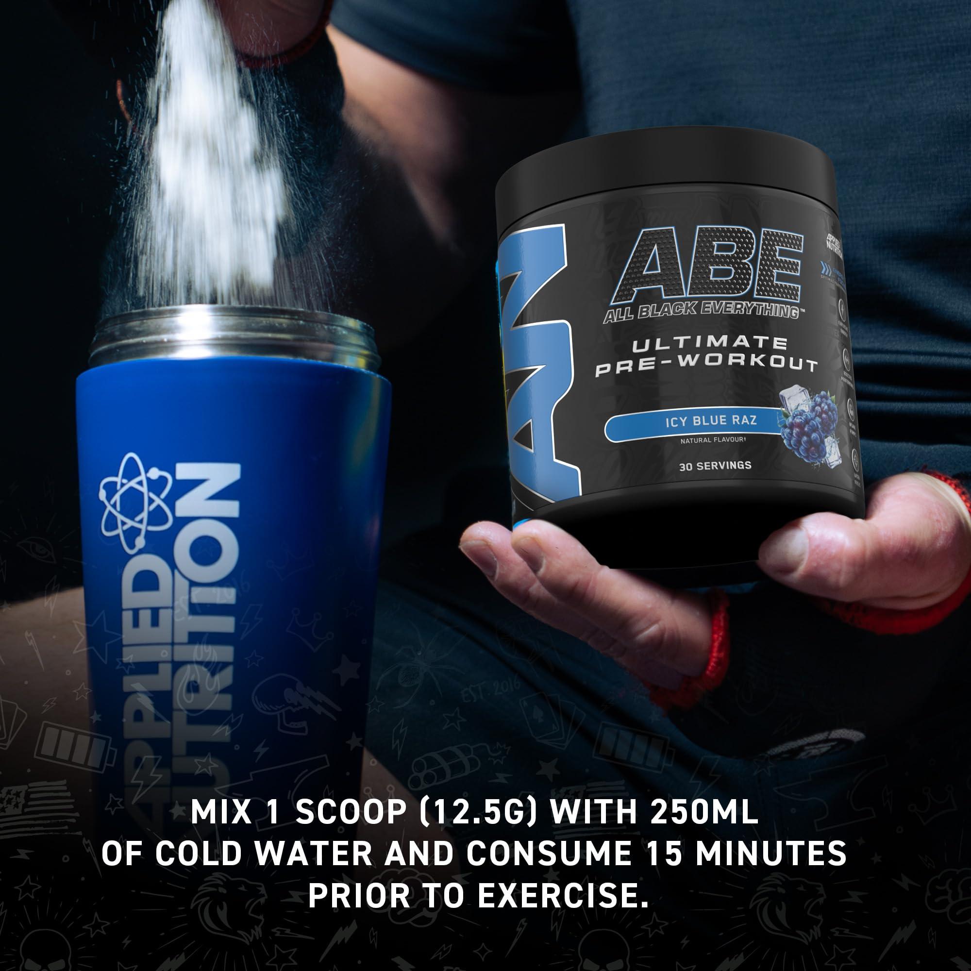 Applied Nutrition Applied Nutrition Bundle ABE Pre Workout 375g + ABE Black Shaker | All Black Everything Pre Workout Powder, Energy Drink, Physical Performance, Creatine, Beta Alanine, Caffeine (Candy Ice Blast)