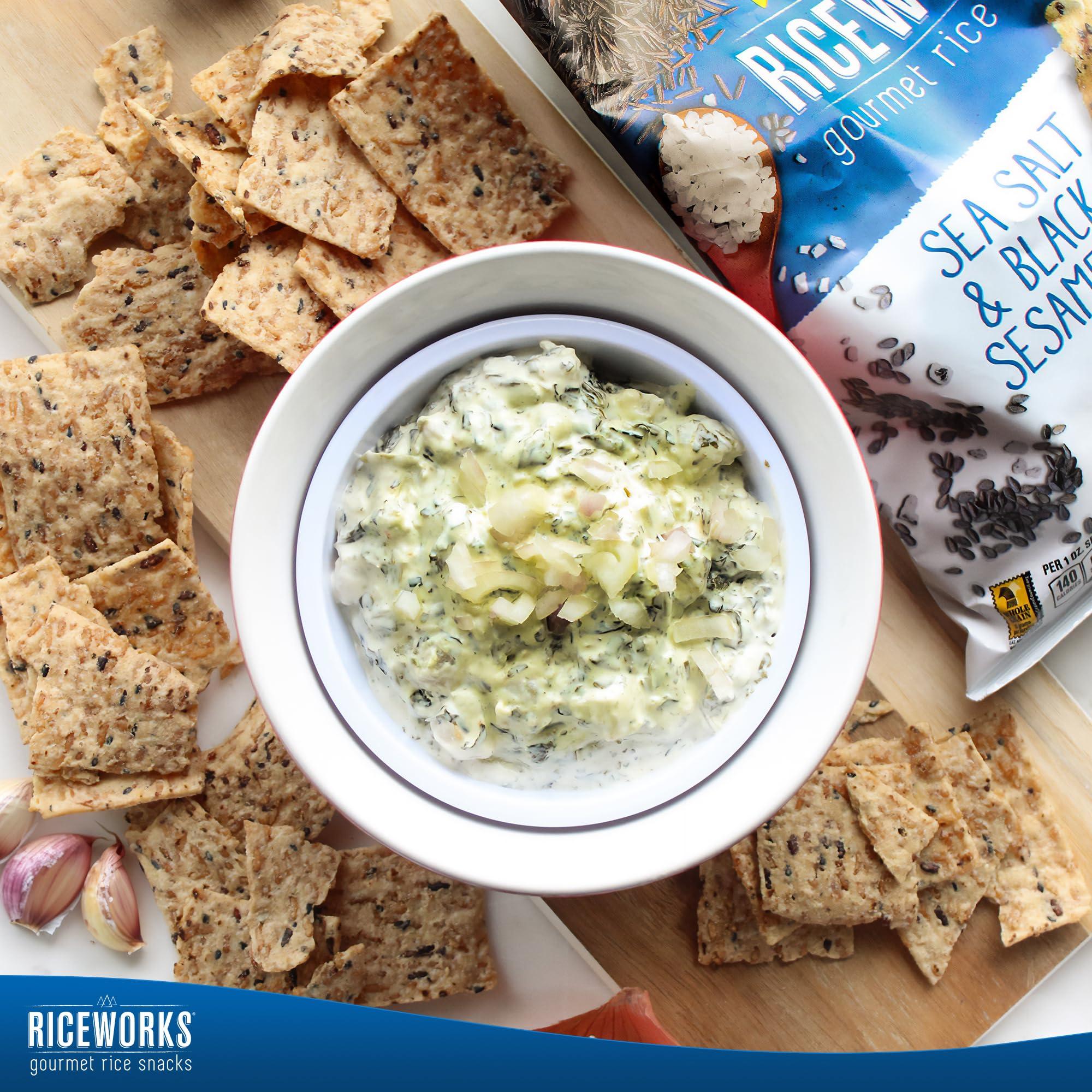 Broadway candy Riceworks Gourmet Rice Snacks Variety Pack - Sea Salt, Sweet Chili, & Wild Sea Salt with Flax, Gluten-Free, Crunchy Snack