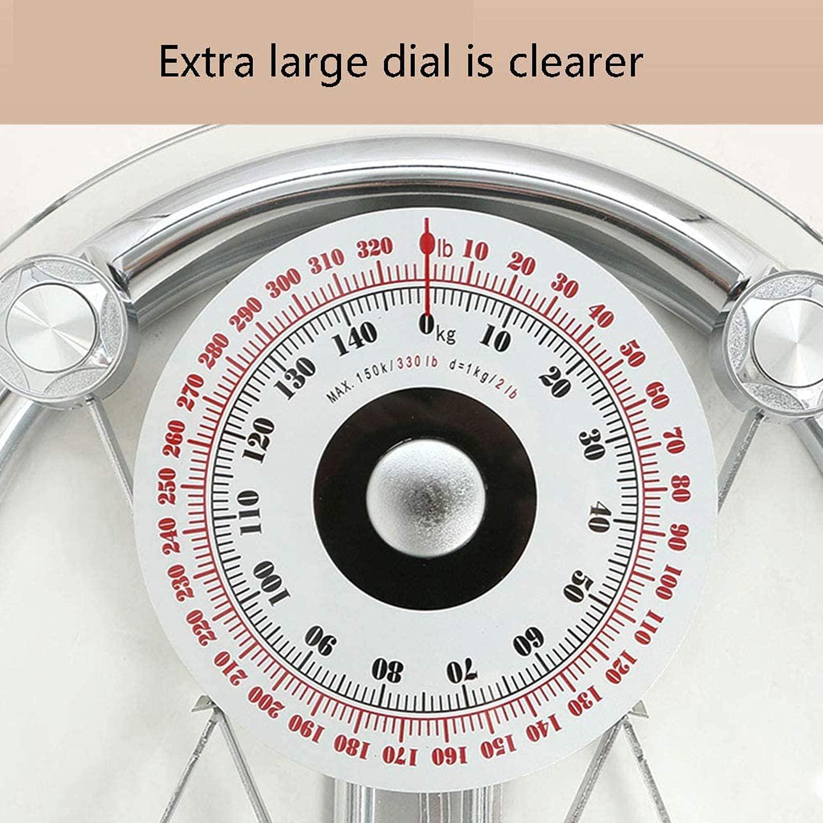 Generic Bathroom Scale Mechanical, Health+ Bathroom Body Scales Large Dial Analog Precision, Measuring Lb Kg,Up To 150Kg / 330Lb Digital Scale