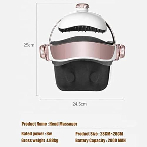 HEAXIY Electric Head Massager, Neck Massage Helmet with Heat, Kneading, Air Compression, Acupuncture Points Massager for Headache, Stress Relief, Deep Sleeping