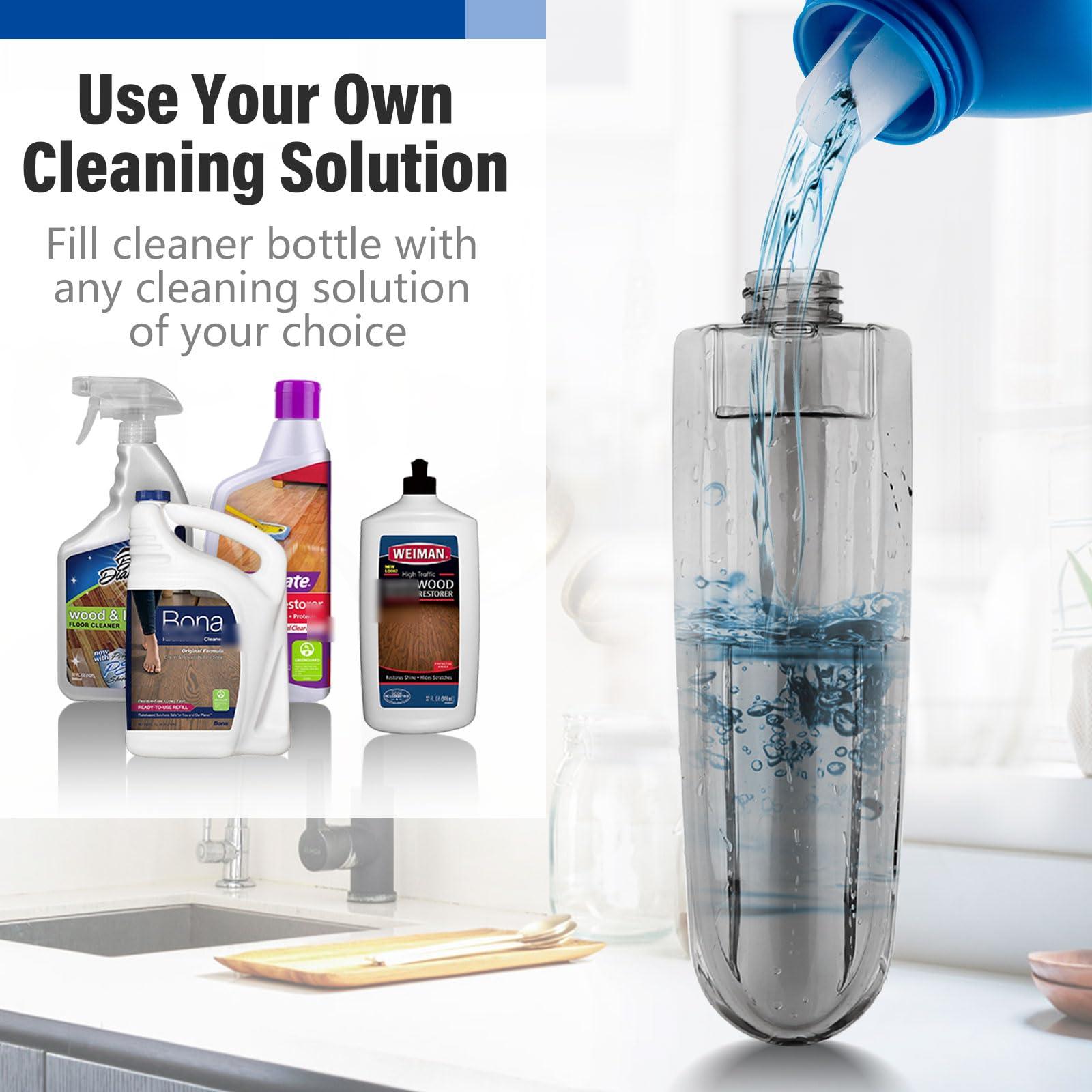 Panda Grip Mops for Floor Cleaning Wet Spray Mop with 14 oz Refillable Bottle and 3 Washable Microfiber Pads Home or Commercial Use Dry Wet Flat Mop for Hardwood Laminate Wood Ceramic