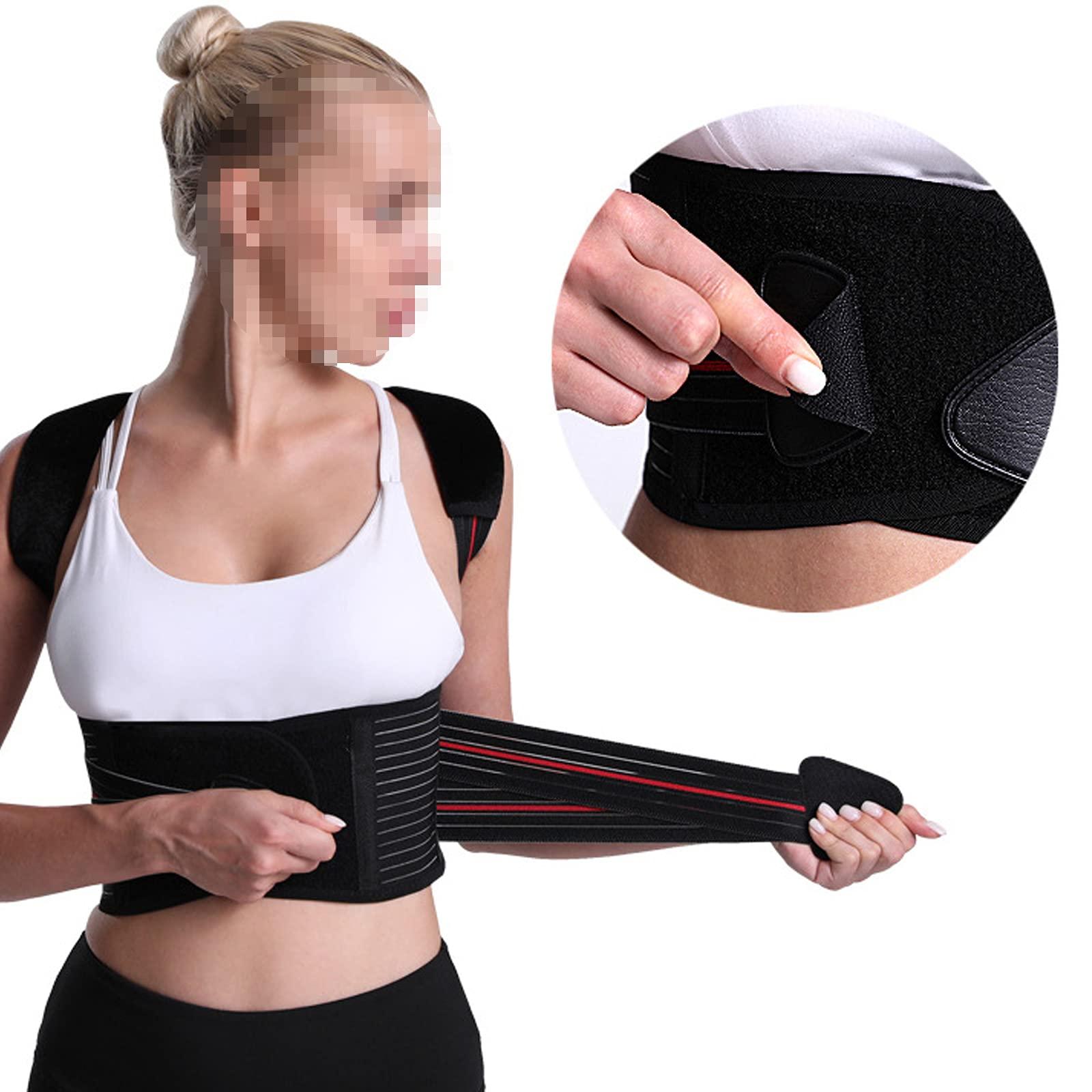 FreshCart Basics Shoulder Posture Corrector Adjustable Back Correction Sitting Posture Summer Pain Relief from Neck Back and Shoulder for Man Women and Teens,M
