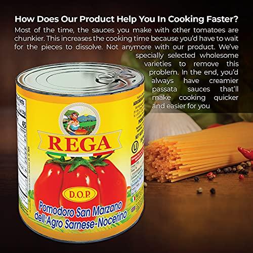 Rega Rega San Marzano DOP Tomato Pack of 4 (400g Each), Imported From Italy