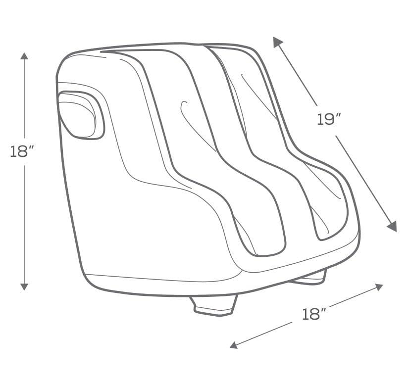 HUMAN TOUCH Human Touch Reflex SOL Foot and Calf Massager Machine with Heat, Shiatsu Deep Kneading, Under Foot Rollers, Delivers Relief for Tired Muscles and Plantar Fasciitis, Fits feet up to Men Size 12