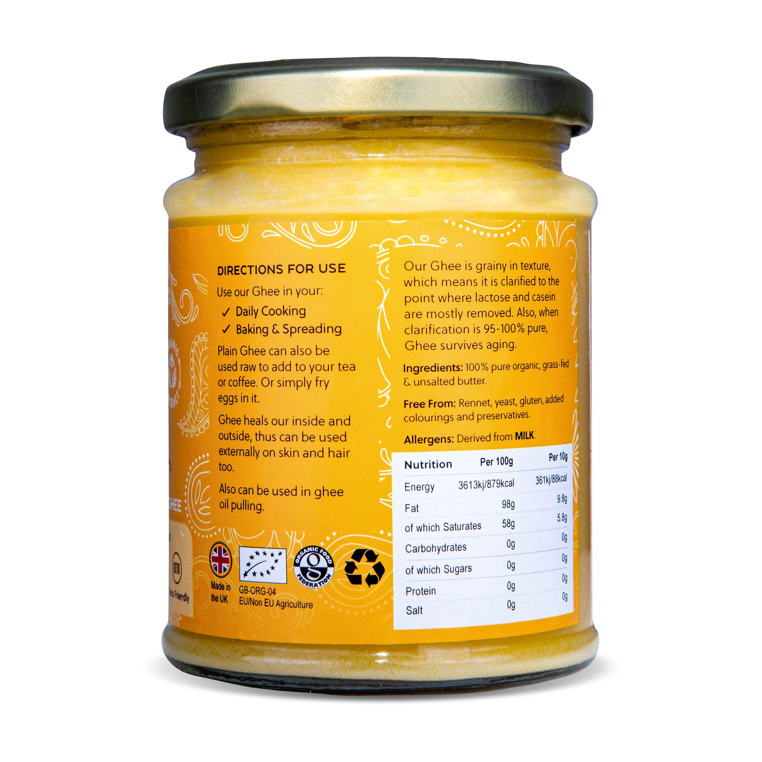 Ghee appetit Ghee Apptit Organic Ghee 300ml I Certified Organic I Free Range Grass Fed Ghee I Ghee Butter I Vegetarian I Ayurveda Ghee Recipe I Pure Clarified Butter I Artisan Ghee(Pack of 2)