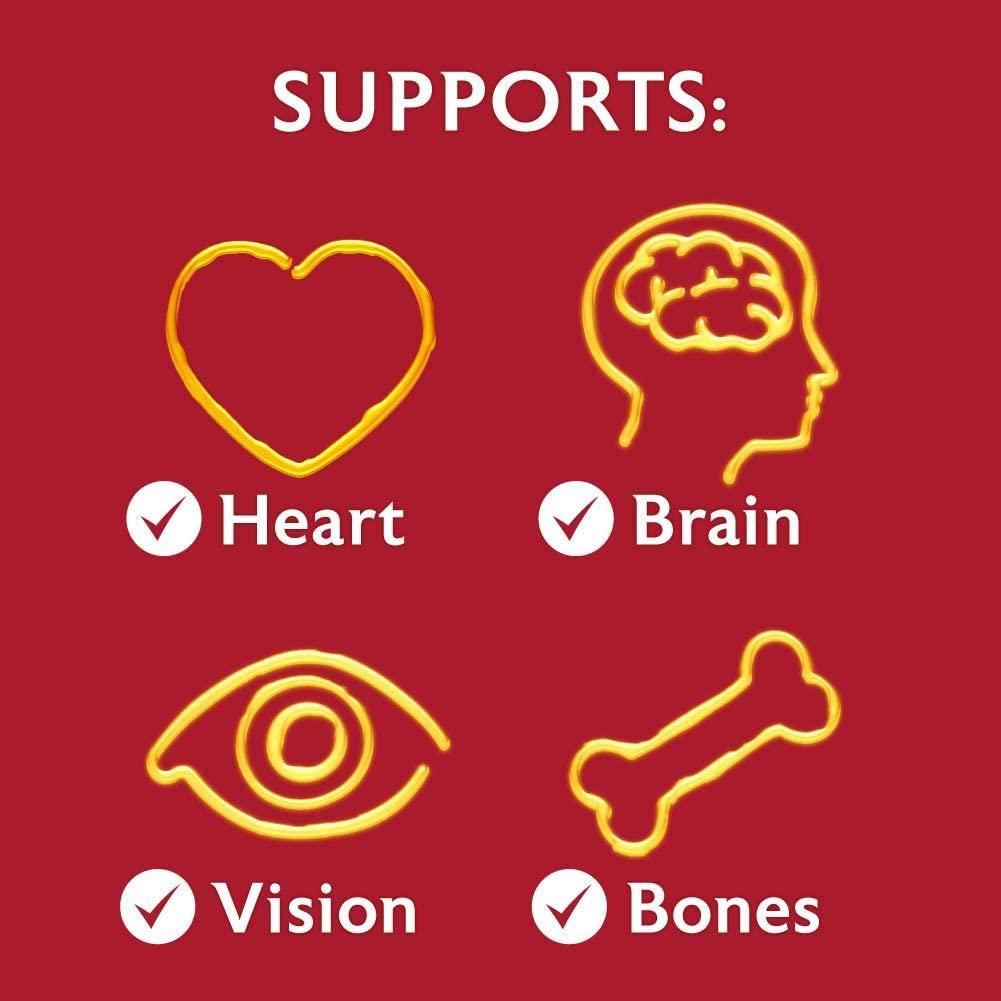 Seven Seas Seven Seas Cod Liver Oil Tablets with Omega-3, Fish Oil, One A Day, 4 Months Supply (120 Capsules), EPA & DHA, with High Strength Vitamin D & A (Pack of 2)