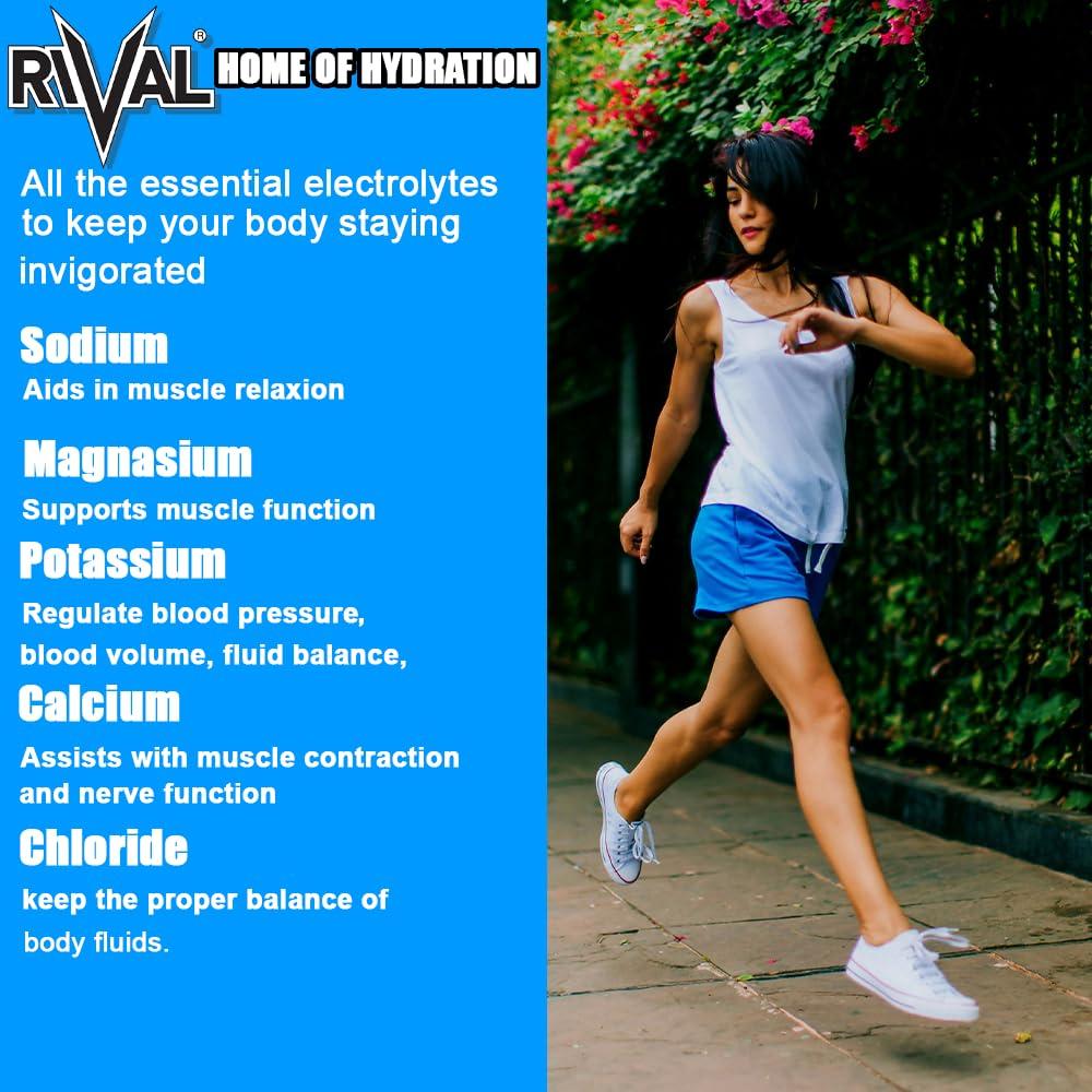 Rival Sports Fuel Rival Electrolyte Powder 250g Rapid Rehydration Naturally Flavoured, Sugar Free, Zero Carbs, Vegan, Keto Friendly - 62 Servings Made in The UK | Apple