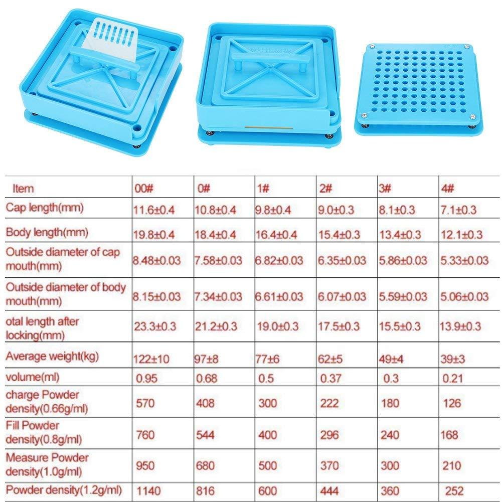Greensen Manual Capsules Filler Machine 100 Holes Empty Capsule Plates with Spreader, Filling Tool Capsule Maker for Size 0 Capsules Holding Tray Capsule Filler Hospital Clinic Laboratory and Home Use (0#)