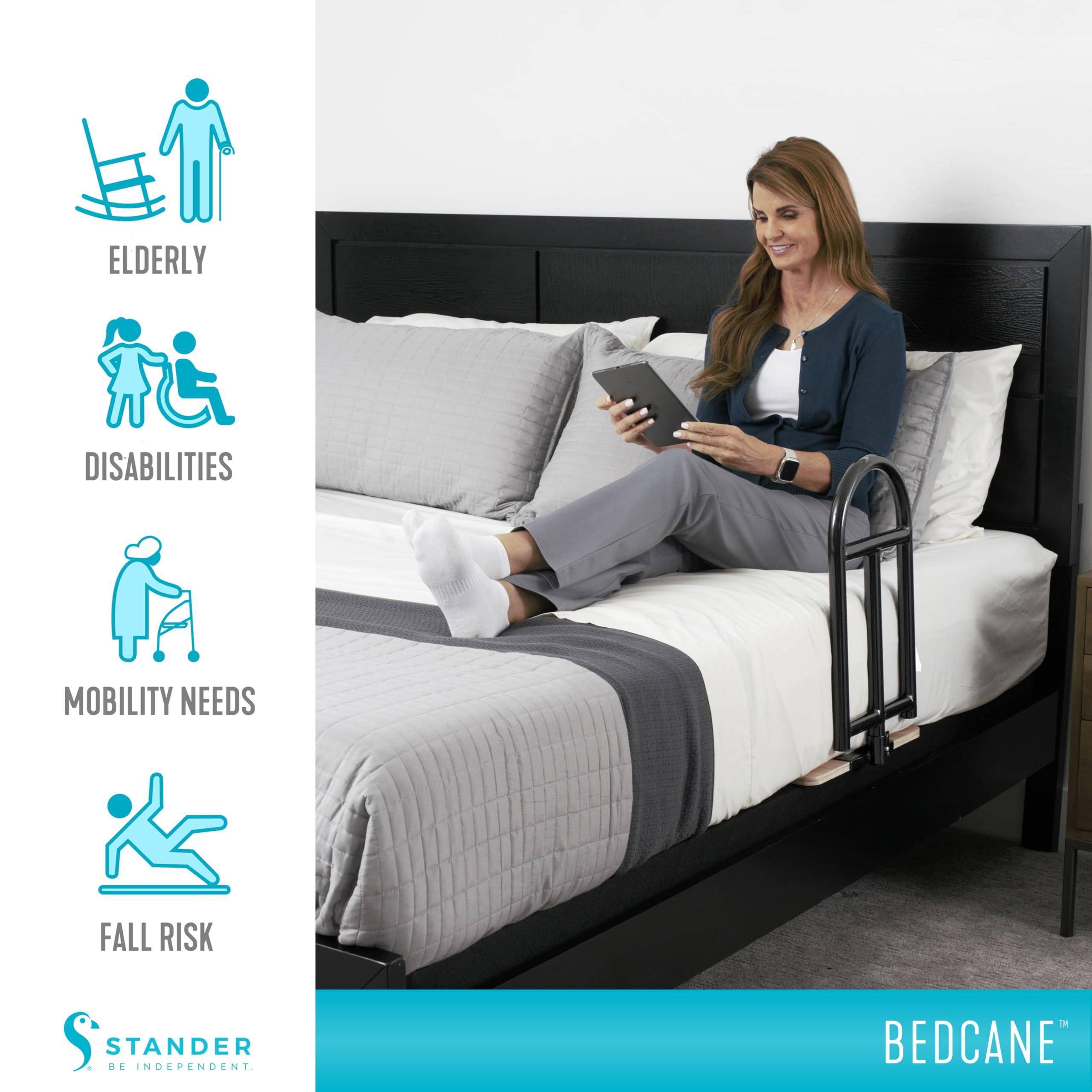 Stander Stander BedCane, Adult Bed Rail and Support Handle, Height Adjustable Elderly Stand Assist with Organizer Pouch (Eligible for VAT Relief in the UK)