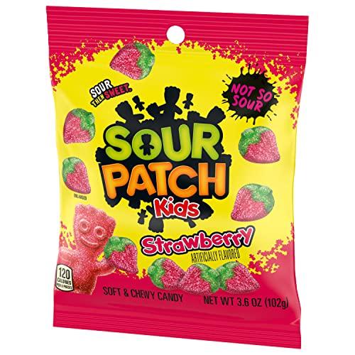 Sour Patch Kids SOUR PATCH KIDS Strawberry Soft and Chewy Candy, 12-3.6 oz Bags