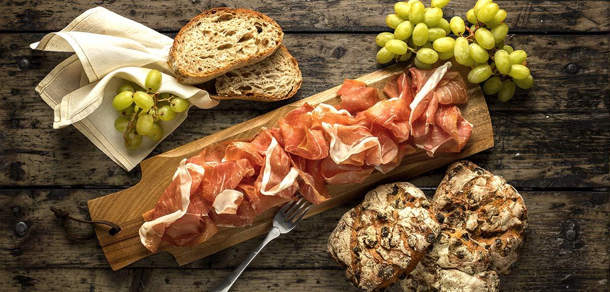 Salumi Pasini Prosciutto Crudo di Parma D.O.P. Salumi Pasini | Parma Cured Ham | Slice | Delicate Taste | 1.7 kg | 100% Italian Meat