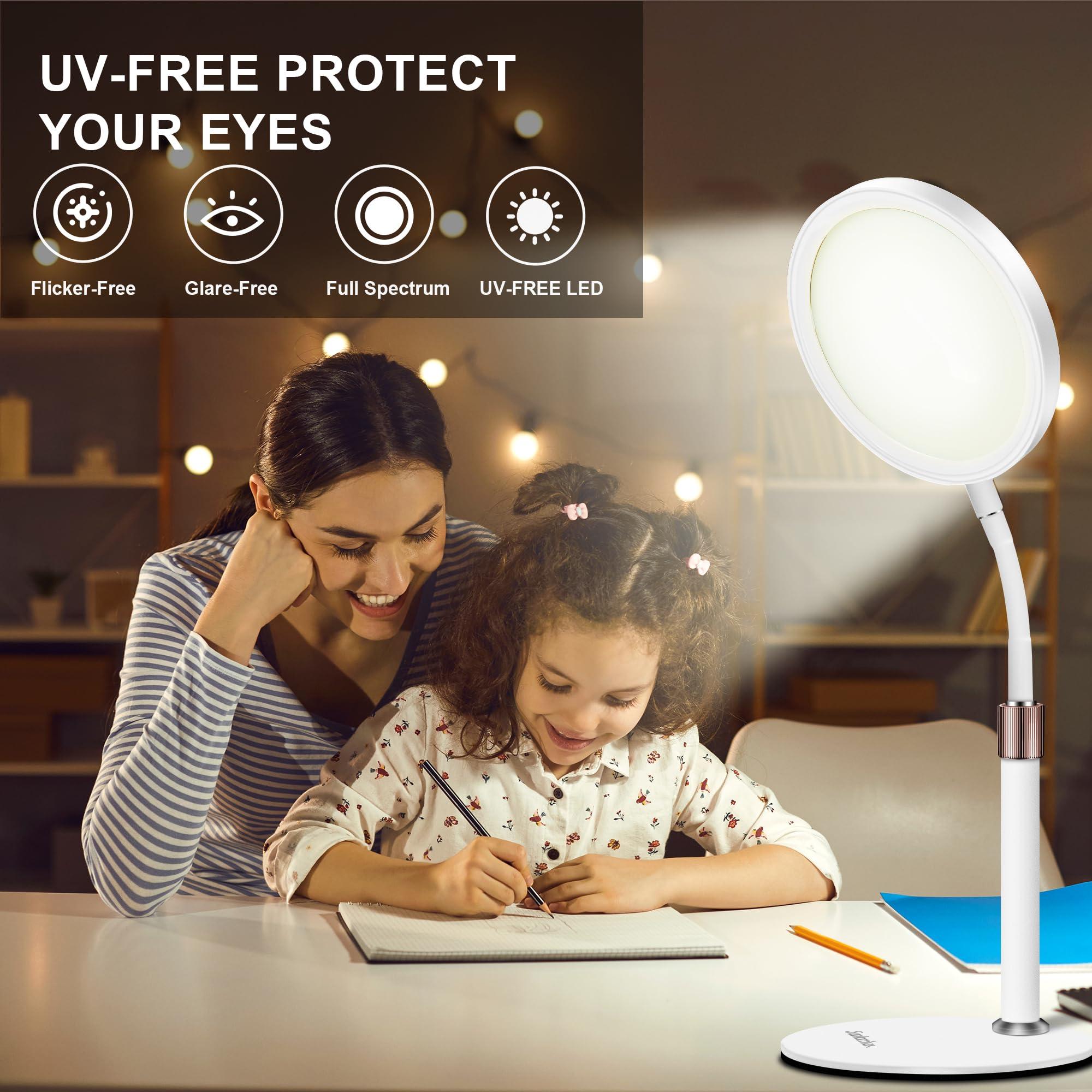 Relhafethy Relhafethy SAD Lamp, UV-Free 10,000 Lux Sad Light Therapy Lamp, 3 Colour Temperature & 9 Brightness & 3 Timer, Daylight Lamp for Home/Office Use
