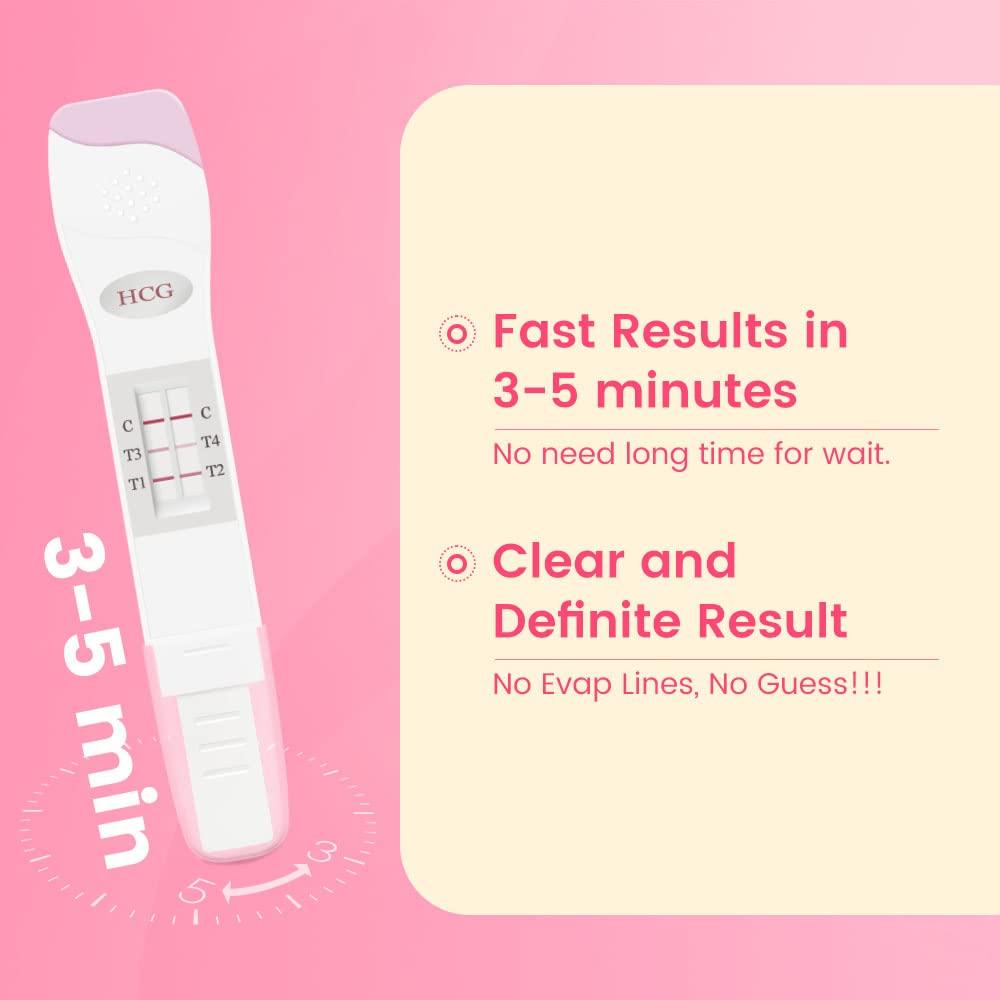 Accufast Accufast Pregnancy Test for Early Detection with Week Indicator to Tell You How Many Weeks Pregnant, hCG Urine Test with 99.99% Accurate & Quick Result (2 Tests)