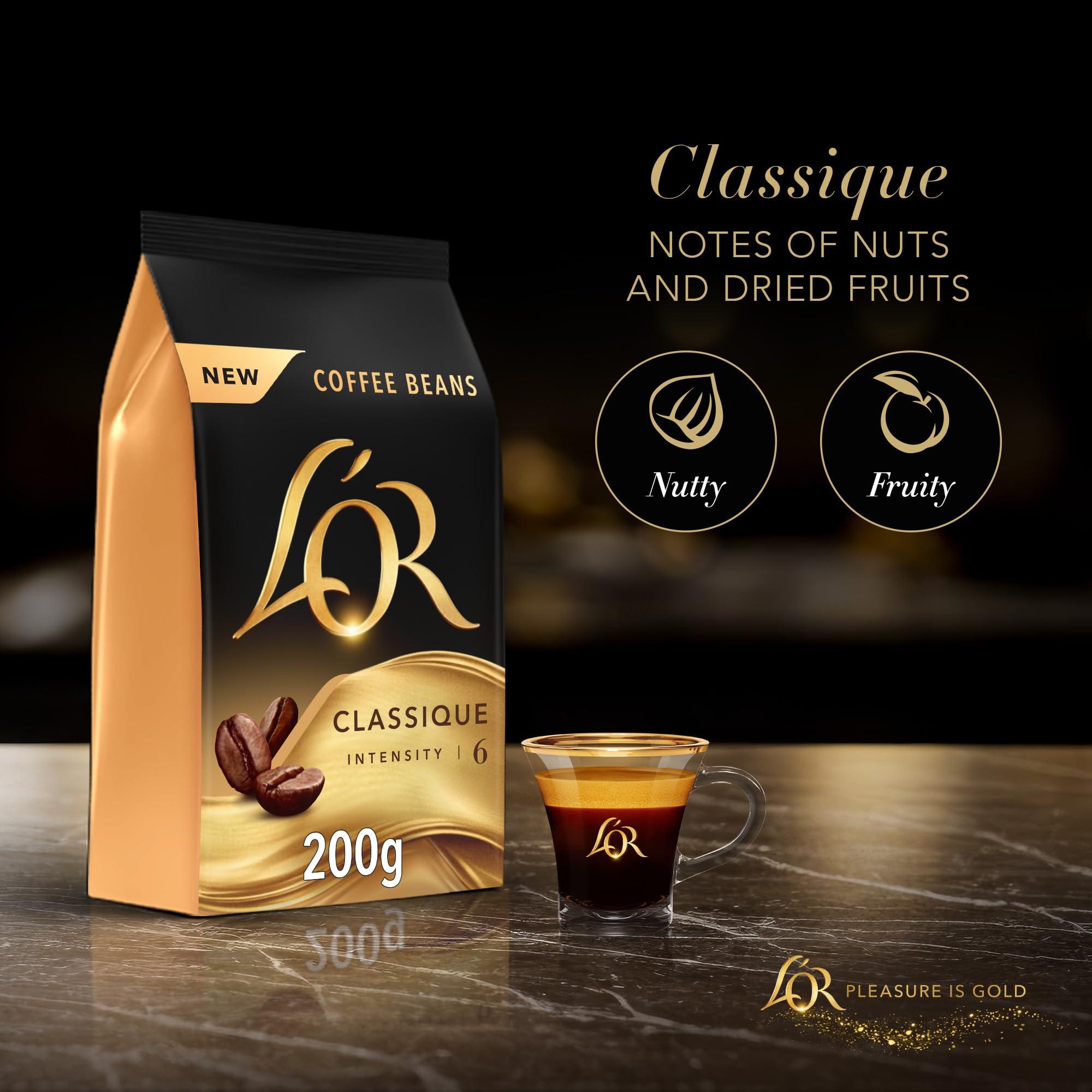 L'OR L'OR Classique Coffee Beans 200g Intensity 6 (4 x 200g, 800g Total)